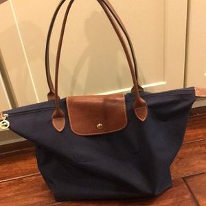 Longchamp Large Le Pliage Tote - Navy Blue